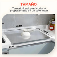 CutTable® | Tabla para picar de acero inoxidable 48 x 38 cm 🌟