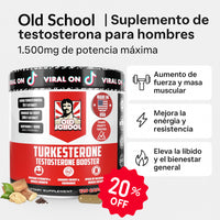 Suplemento de Turkesterona Old School - Potenciador de testosterona - 120 cps