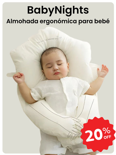 🌟 BabyNights | Almohada ergonómica para bebé