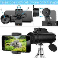 Telescopio Monocular con soporte para celular 🔭