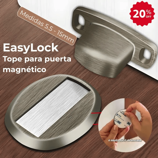 EasyLock | Tope para puerta magnético kit x3 unidades