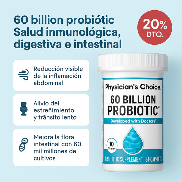60 billion probiotic | Salud inmunológica, digestiva e intestinal