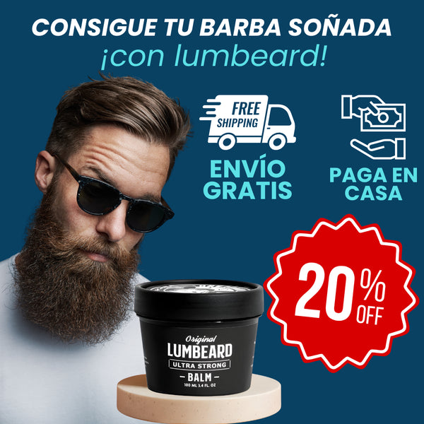 🔥 LumBeard | Bálsamo para el crecimiento de la barba y el bigote ultra fuerte (minoxidil al 20%)