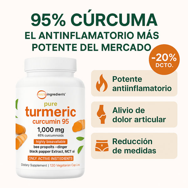 95% cúrcuma - el antiinflamatorio más potente del mercado