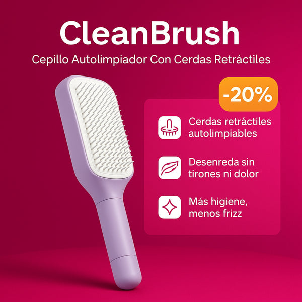 🌟 CleanBrush | Cepillo Autolimpiador Con Cerdas Retráctiles