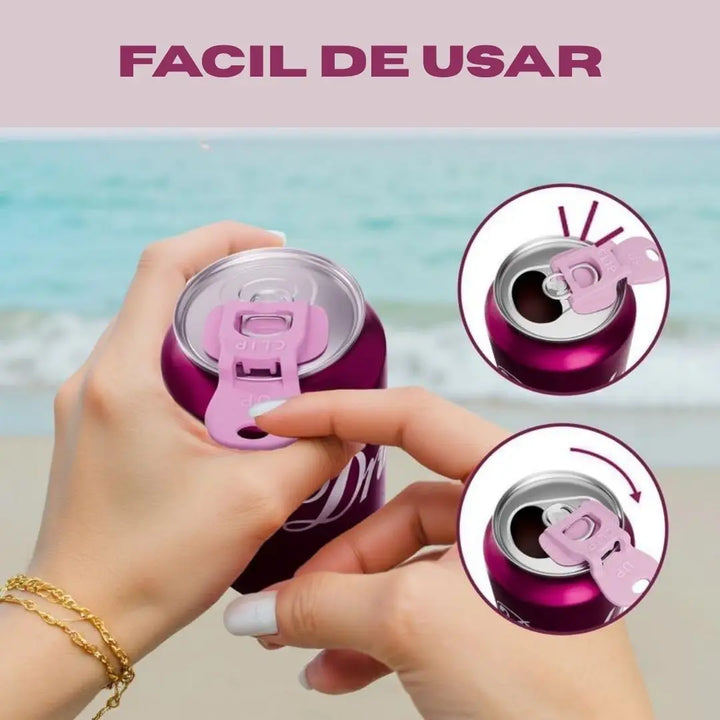 SaveDrink | Abre sin uñas, sella en segundos Pack x5