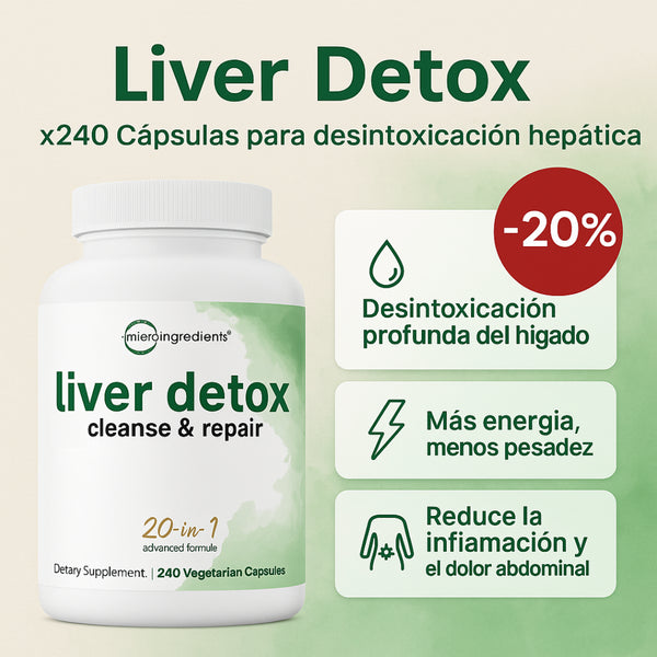 Liver Detox | x240 Cápsulas para desintoxicación hepática