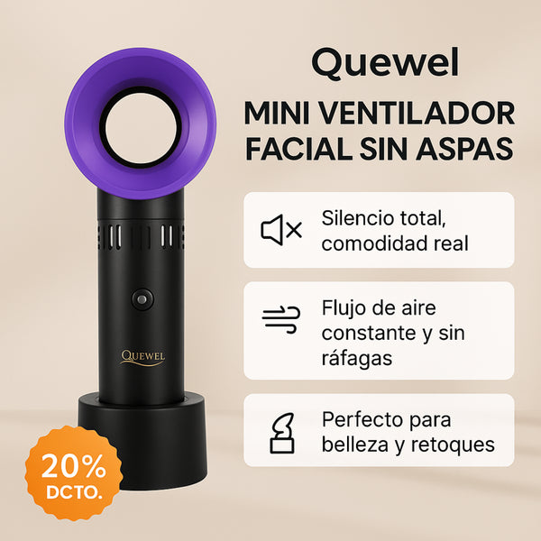 🌬 Quewel | Mini ventilador facial sin aspas