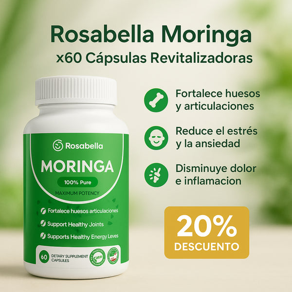 🍃 Rosabella Moringa | x60 Cápsulas Revitalizadoras