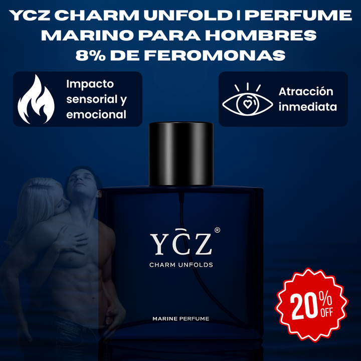 Ycz Charm Unfold | Perfume Marino Para Hombres - 8% de feromonas