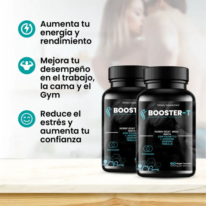Booster T - Suplemento para aumentar la testosterona 💯 Paga 1 lleva 2