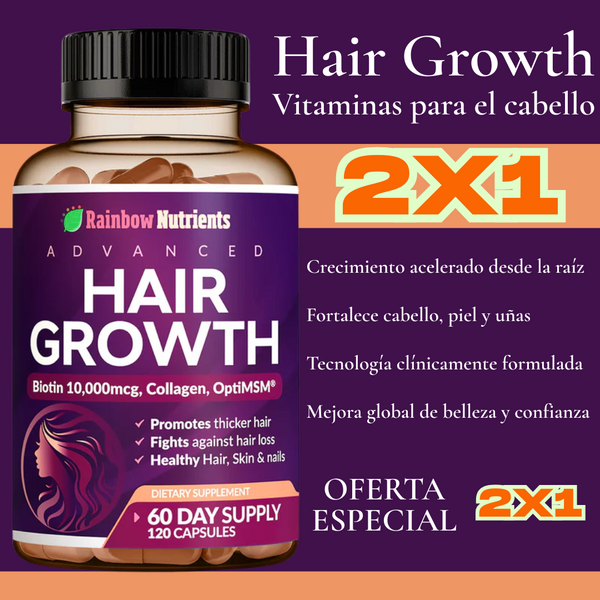 Hair Growth Advance | 2x1 Vitaminas para el cabello