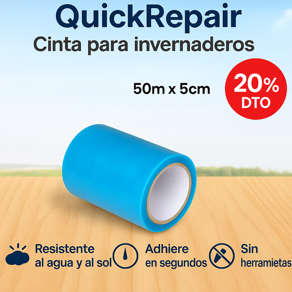 QuickRepair | Cinta de reparación para invernaderos x50metros