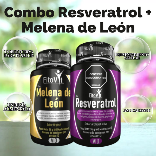 Combo Antiedad: Resveratrol + Melena de León 💪🏼