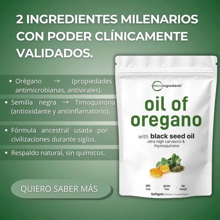 Oil of oregano | Aceite de orégano x90 Softgels - Importado USA
