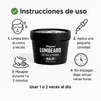 LumBeard | Bálsamo para el crecimiento de la barba y el bigote ultra fuerte (minoxidil al 20%)