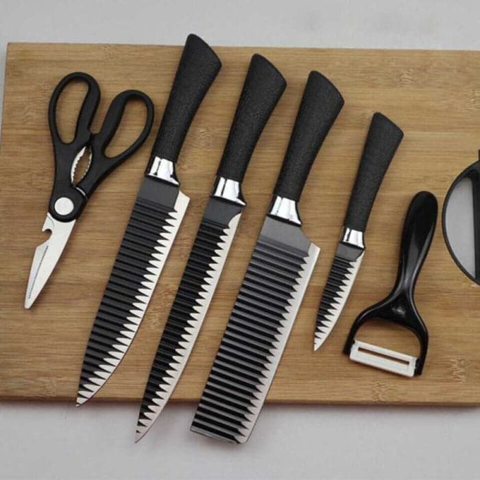 Set de Cuchillos de Acero Inoxidable x6 Piezas