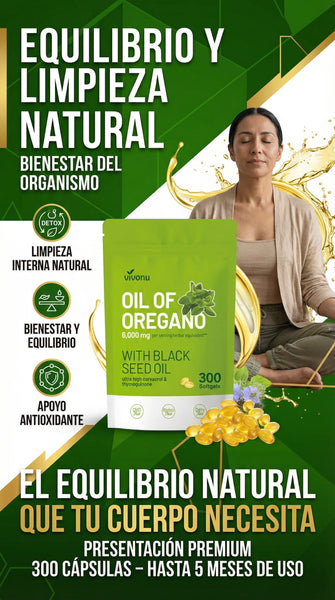 Aceite de Oregano Vivonu 300 caps